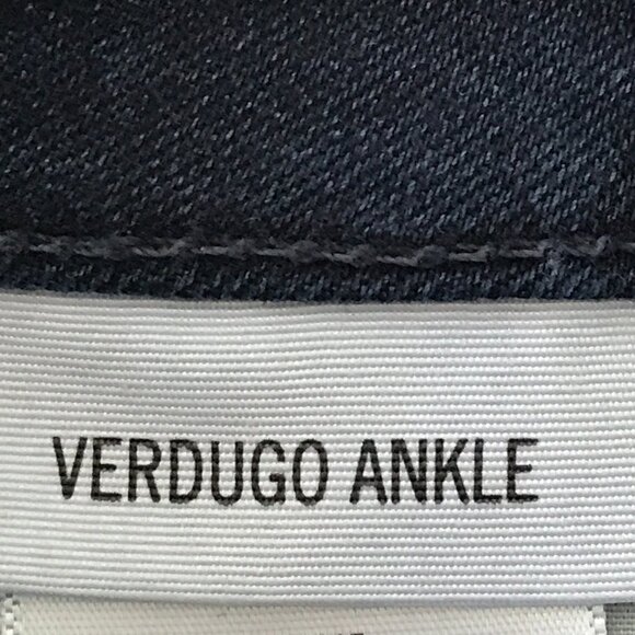 Paige Verdugo Ankle Jeans Women 27 Blue Mid Rise Dark Wash Stretch Preppy 17390 - Picture 4 of 13